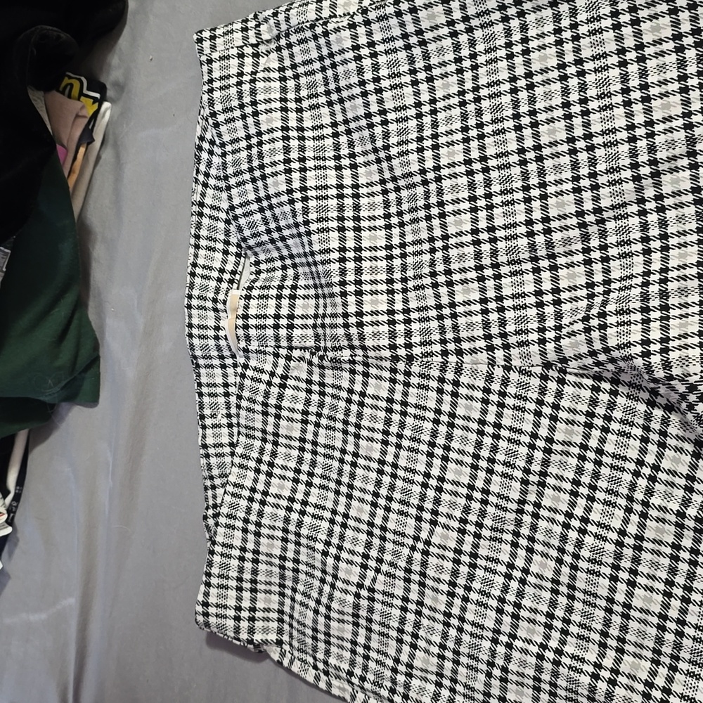 Pull on plaid pants